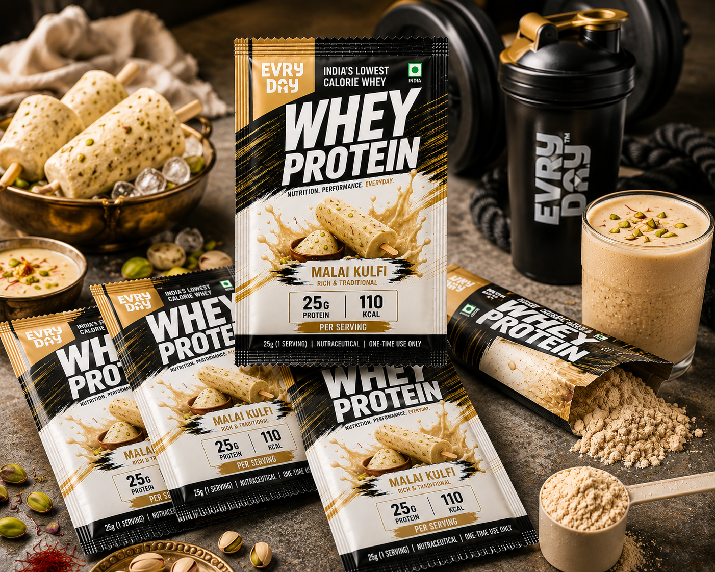 EVRYDAY Whey Protein - Malai kulfi Sachet